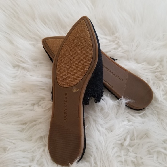 Lucky Brand Black Denim Flats, Mules,Loafers Shoes - Picture 3 of 8